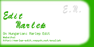 edit marlep business card